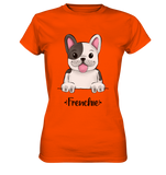 "Frenchie" - Ladies Premium Shirt - Schweinchen's Shop - Lady-Shirts - Orange / XS