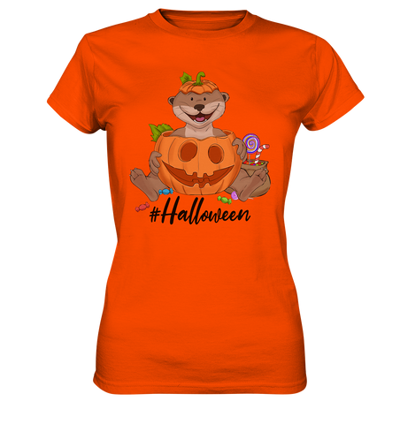 T-Shirt - "Halloween" - Ladies - Schweinchen's Shop - Lady-Shirts - Orange / XS