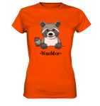 "Waschbär" - Ladies Premium Shirt - Schweinchen's Shop - Lady-Shirts - Orange / XS