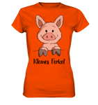 T-Shirt - "kleines Ferkel" - Ladies - Schweinchen's Shop - Lady-Shirts - Orange / XS