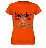 T-Shirt - "Sweeter than Otter" - Ladies - Schweinchen's Shop - Lady-Shirts - Orange / XS