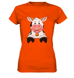 Kuh o-T. - Ladies Premium Shirt - Schweinchen's Shop - Lady-Shirts - Orange / XS