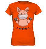 T-Shirt - "mimimi" - Ladies - Schweinchen's Shop - Lady-Shirts - Orange / XS
