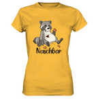 Naschbär - Ladies Premium Shirt - Schweinchen's Shop - Lady-Shirts - Gold / XS