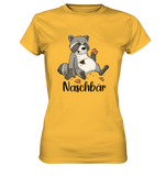 Naschbär - Ladies Premium Shirt - Schweinchen's Shop - Lady-Shirts - Gold / XS