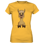 Alpaka o.T. - Ladies Premium Shirt - Schweinchen's Shop - Lady-Shirts - Gold / XS