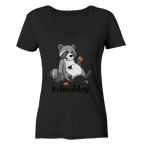 #cheatday - Ladies V-Neck Shirt - Schweinchen's Shop - V-Neck Shirts - Black / XS