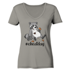 #cheatday - Ladies V-Neck Shirt - Schweinchen's Shop - V-Neck Shirts - Light Grey / XS
