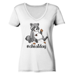 #cheatday - Ladies V-Neck Shirt - Schweinchen's Shop - V-Neck Shirts - White / XS