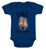 Love Each Otter Kids - Organic Baby Bodysuite - Schweinchen's Shop - Kinder-Produkte - Nautical Navy / 0-3