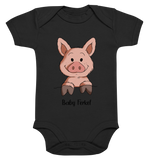 Baby Ferkel - Organic Baby Bodysuite - Schweinchen's Shop - Kinder-Produkte - Black / 0-3