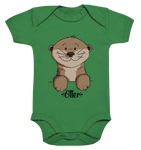 Otter Kids - Organic Baby Bodysuite - Schweinchen's Shop - Kinder-Produkte - Kelly Green / 3-6