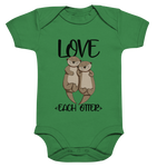 Love Each Otter Kids - Organic Baby Bodysuite - Schweinchen's Shop - Kinder-Produkte - Kelly Green / 3-6