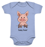 Baby Ferkel - Organic Baby Bodysuite - Schweinchen's Shop - Kinder-Produkte - Dusty Blue / 0-3