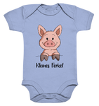 Kleines Ferkel - Organic Baby Bodysuite - Schweinchen's Shop - Kinder-Produkte - Dusty Blue / 0-3