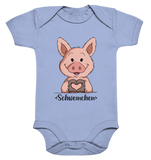 Schweinchen Kids - Organic Baby Bodysuite - Schweinchen's Shop - Kinder-Produkte - Dusty Blue / 0-3