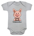 Schweinchen Kids - Organic Baby Bodysuite - Schweinchen's Shop - Kinder-Produkte - Heather Grey / 0-3