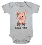 Kleines Ferkel - Organic Baby Bodysuite - Schweinchen's Shop - Kinder-Produkte - Heather Grey / 0-3