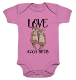 Love Each Otter Kids - Organic Baby Bodysuite - Schweinchen's Shop - Kinder-Produkte - Bubble Gum Pink / 0-3
