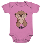 Otter Kids - Organic Baby Bodysuite - Schweinchen's Shop - Kinder-Produkte - Bubble Gum Pink / 0-3