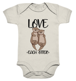 Love Each Otter Kids - Organic Baby Bodysuite - Schweinchen's Shop - Kinder-Produkte - Organic Natural / 3-6