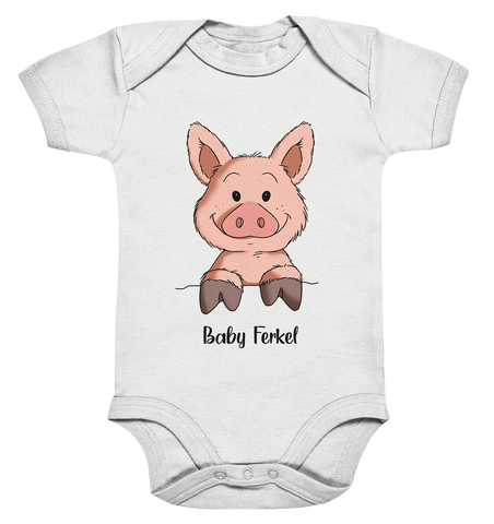 Baby Ferkel - Organic Baby Bodysuite - Schweinchen's Shop - Kinder-Produkte - White / 0-3