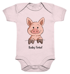 Baby Ferkel - Organic Baby Bodysuite - Schweinchen's Shop - Kinder-Produkte - Powder Pink / 0-3