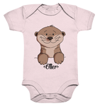 Otter Kids - Organic Baby Bodysuite - Schweinchen's Shop - Kinder-Produkte - Powder Pink / 0-3