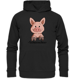 "Schweinchen" - Organic Basic Hoodie - Schweinchen's Shop - Hoodies - Black / XS