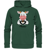 "MUMU" - Organic Basic Hoodie - Schweinchen's Shop - Hoodies - Bottle Green / XS