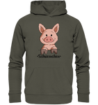 "Schweinchen" - Organic Basic Hoodie - Schweinchen's Shop - Hoodies - Khaki / XS