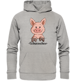 "Schweinchen" - Organic Basic Hoodie - Schweinchen's Shop - Hoodies - Heather Grey / XS