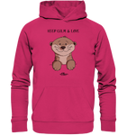 Otter "KEEP CALM" - Organic Basic Hoodie - Schweinchen's Shop - Hoodies -