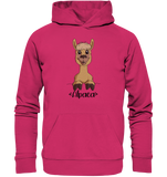 Alpaka m.T. - Organic Basic Hoodie - Schweinchen's Shop - Hoodies - Raspberry / XS