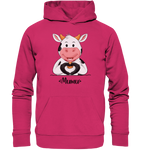 "MUMU" - Organic Basic Hoodie - Schweinchen's Shop - Hoodies - Raspberry / XS
