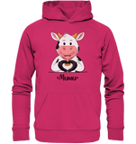 "MUMU" - Organic Basic Hoodie - Schweinchen's Shop - Hoodies - Raspberry / XS