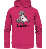 Naschbär - Organic Basic Hoodie - Schweinchen's Shop - Hoodies - Raspberry / XS