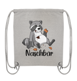 Naschbär - Organic Gym-Bag - Schweinchen's Shop - Taschen - Heather Grey / ca. 38x42