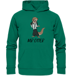 "Mr Otter" - Vorn - Organic Hoodie - Schweinchen's Shop - Hoodies - Varsity Green / XS