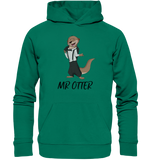 "Mr Otter" - Vorn - Organic Hoodie - Schweinchen's Shop - Hoodies - Varsity Green / XS