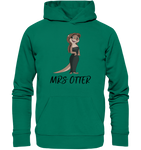 "Mrs Otter" - Vorn - Organic Hoodie - Schweinchen's Shop - Hoodies - Varsity Green / XS