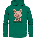 Hoodie - "Herz Schweinchen" - Unisex - Schweinchen's Shop - Hoodies - Varsity Green / XS