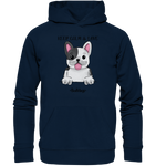"Keep Calm" - Bulldog - Organic Hoodie - Schweinchen's Shop - Hoodies - French Navy / XS