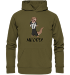 "Mr Otter" - Vorn - Organic Hoodie - Schweinchen's Shop - Hoodies - British Khaki / XS