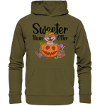 Hoodie - "Sweeter Than Otter" - Unisex - Organic Hoodie - Schweinchen's Shop - Hoodies - British Khaki / XS