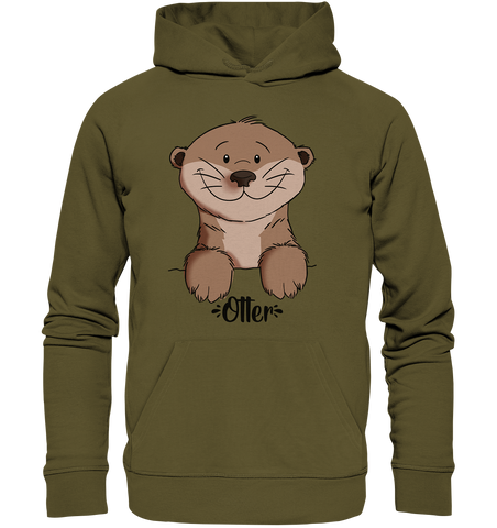 Hoodie - "Otter" - Unisex - Schweinchen's Shop - Hoodies - British Khaki / XS