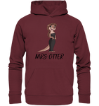 "Mrs Otter" - Vorn - Organic Hoodie - Schweinchen's Shop - Hoodies - Burgundy / XS