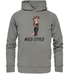 "Mrs Otter" - Vorn - Organic Hoodie - Schweinchen's Shop - Hoodies - Mid Heather Grey / XS