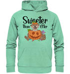 Hoodie - "Sweeter Than Otter" - Unisex - Organic Hoodie - Schweinchen's Shop - Hoodies - Mid Heather Green / XS