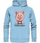 Hoodie - "Herz Schweinchen" - Unisex - Schweinchen's Shop - Hoodies - Sky Blue / XS